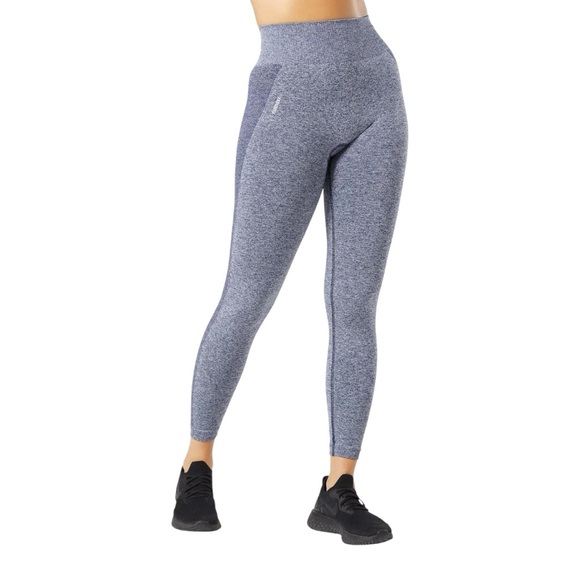 Gymshark Flex High Waisted Navy Marl/Gray Leggings, Size Small - Picture 1 of 11